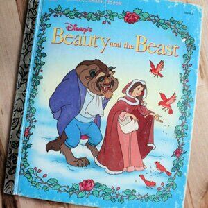 Vintage Beauty and The Beast Hardcover Book- A Little Golden Book